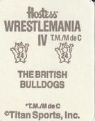 1988 WWF Hostess Wrestlemania IV Stickers #24 The British Bulldogs Back