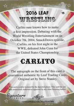 2016 Leaf Signature Series #15 Carlito Back