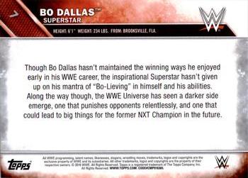 2016 Topps WWE - Bronze #7 Bo Dallas Back