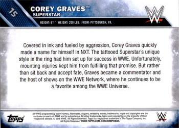 2016 Topps WWE - Bronze #15 Corey Graves Back