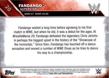 2016 Topps WWE - Bronze #20 Fandango Back