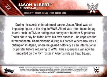 2016 Topps WWE - Bronze #22 Jason Albert Back