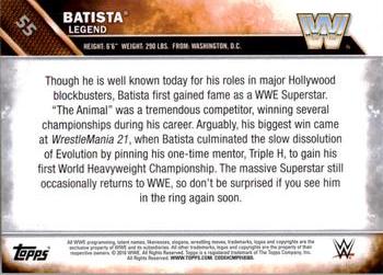 2016 Topps WWE - Bronze #55 Batista Back