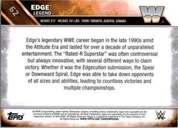 2016 Topps WWE - Bronze #62 Edge Back