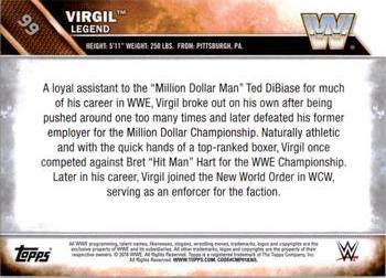 2016 Topps WWE - Bronze #99 Virgil Back