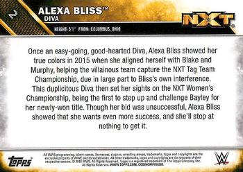 2016 Topps WWE - NXT #2 Alexa Bliss Back