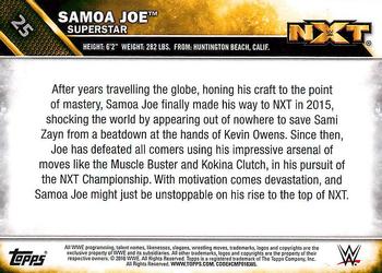2016 Topps WWE - NXT #25 Samoa Joe Back