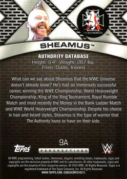 2016 Topps WWE - Authority Database #9A Sheamus Back