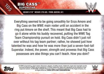 2016 Topps WWE Then Now Forever #105 Big Cass Back