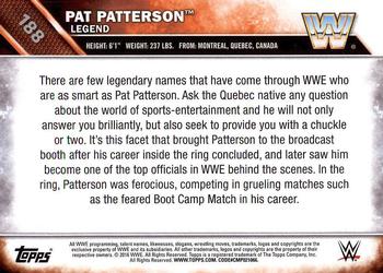 2016 Topps WWE Then Now Forever #188 Pat Patterson Back