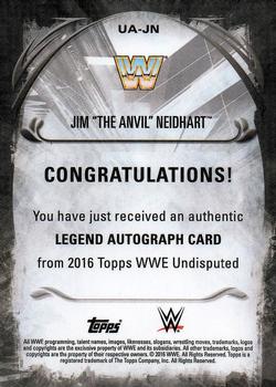 2016 Topps WWE Undisputed - Autographs #UA-JN Jim Neidhart Back