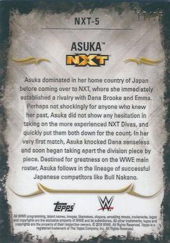 2016 Topps WWE Undisputed - NXT Prospects Blue #NXT-5 Asuka Back