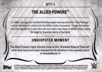 2016 Topps WWE Undisputed - Tag Teams #UTT-1 The Allied Powers Back