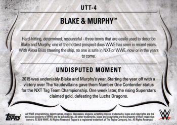 2016 Topps WWE Undisputed - Tag Teams #UTT-4 Blake & Murphy Back