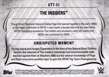 2016 Topps WWE Undisputed - Tag Teams #UTT-21 The Insiders Back