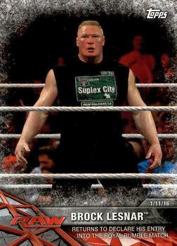 2017 Topps WWE Road To Wrestlemania #7 Brock Lesnar Front