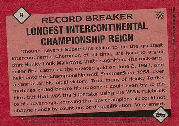 2016 Topps WWE Heritage - Record Breakers #9 The Honky Tonk Man Back