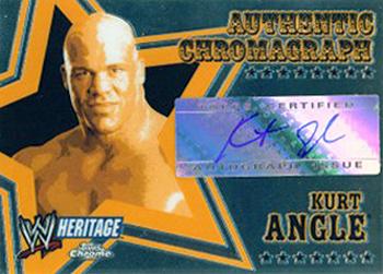 2006 Topps Heritage Chrome WWE - Autographs #NNO Kurt Angle Front