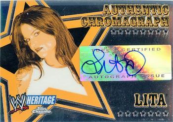 2006 Topps Heritage Chrome WWE - Autographs #NNO Lita Front