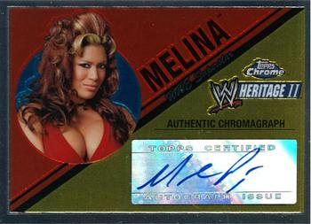 2007 Topps Chrome Heritage II WWE - Authentic Autographs #NNO Melina Front