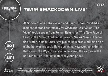 2016 Topps Now WWE #32 Team Smackdown Live Back
