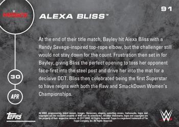 2016 Topps Now WWE #91 Alexa Bliss Back