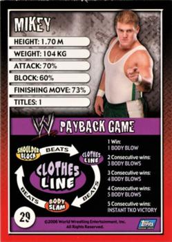 2006 Topps WWE Payback (English Edition) #29 Mikey Back