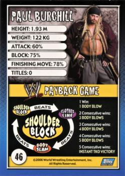 2006 Topps WWE Payback (English Edition) #46 Paul Burchill Back