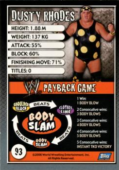 2006 Topps WWE Payback (English Edition) #93 Dusty Rhodes Back