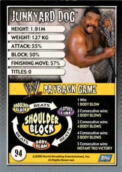 2006 Topps WWE Payback (English Edition) #94 Junkyard Dog Back