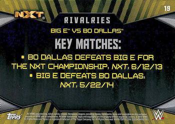 2016 Topps WWE Then Now Forever - Rivalries NXT #19 Big E / Bo Dallas Back