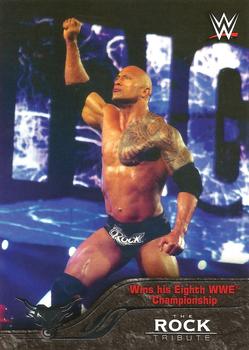 2016 Topps WWE Then Now Forever - The Rock Tribute Part 4 #32 Wins his Eighth WWE Championship Front