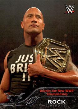 2016 Topps WWE Then Now Forever - The Rock Tribute Part 4 #34 Unveils the New WWE Championship Front
