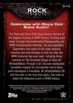 2016 Topps WWE Then Now Forever - The Rock Tribute Part 4 #36 Celebrates with Stone Cold Steve Austin Back