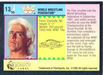 1992 Merlin WWF Gold Series Part 1 #13 Ric Flair Back