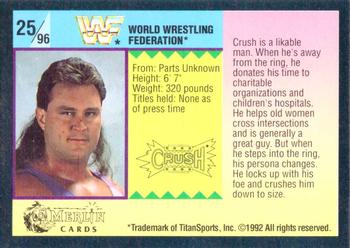 1992 Merlin WWF Gold Series Part 1 #25 Crush Back
