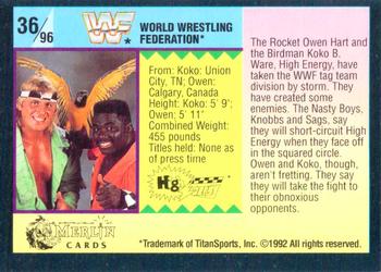 1992 Merlin WWF Gold Series Part 1 #36 High Energy Back