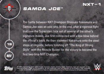 2016 Topps Now NXT #NXT-1 Samoa Joe Back