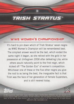 2016 Topps WWE Divas Revolution - Historic Women's Champions #3 Trish Stratus Back