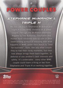 2016 Topps WWE Divas Revolution - Power Couples #2 Stephanie McMahon & Triple H Back