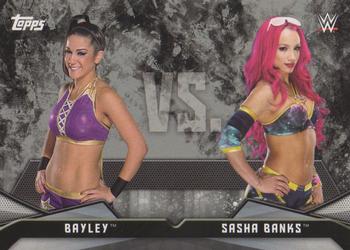2016 Topps WWE Divas Revolution - Rivalries #3 Bayley vs. Sasha Banks Front