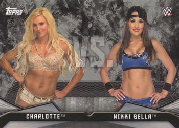 2016 Topps WWE Divas Revolution - Rivalries #5 Charlotte vs. Nikki Bella Front