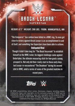 2017 Topps WWE Undisputed #7 Brock Lesnar Back