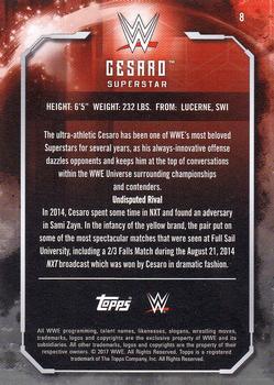 2017 Topps WWE Undisputed #8 Cesaro Back