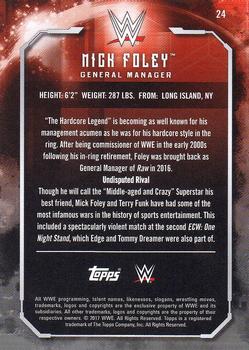 2017 Topps WWE Undisputed #24 Mick Foley Back