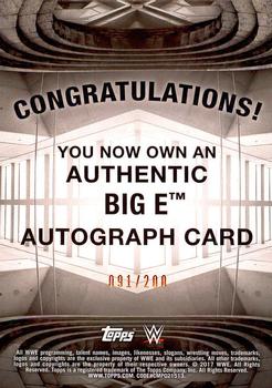 2017 Topps WWE Road To Wrestlemania - Autographs #NNO Big E Back