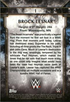 2017 Topps Legends of WWE #1 Brock Lesnar Back