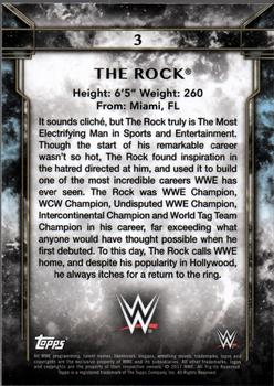2017 Topps Legends of WWE #3 The Rock Back