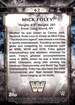 2017 Topps Legends of WWE #62 Mick Foley Back