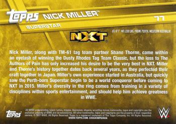 2017 Topps WWE - Bronze #77 Nick Miller Back